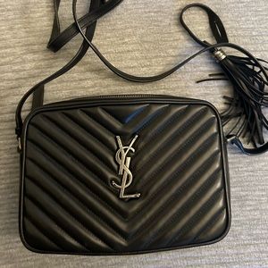 YSL LOU IN QUILTED LEATHER & CARD HOLDER
